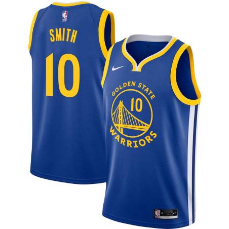 Blue Adrian Smith Twill Basketball Jersey -Warriors #10 Smith Twill Jerseys, FREE SHIPPING