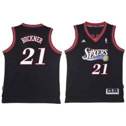 Black Throwback Greg Buckner Twill Basketball Jersey -76ers #21 Buckner Twill Jerseys, FREE SHIPPING