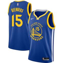 Blue Hank Beenders Twill Basketball Jersey -Warriors #15 Beenders Twill Jerseys, FREE SHIPPING