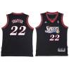 Black Throwback Lee Shaffer Twill Basketball Jersey -76ers #22 Shaffer Twill Jerseys, FREE SHIPPING