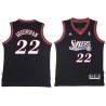 Black Throwback Jerry Greenspan Twill Basketball Jersey -76ers #22 Greenspan Twill Jerseys, FREE SHIPPING