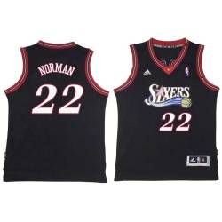 Black Throwback Connie Norman Twill Basketball Jersey -76ers #22 Norman Twill Jerseys, FREE SHIPPING