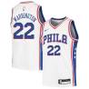 White Perry Warbington Twill Basketball Jersey -76ers #22 Warbington Twill Jerseys, FREE SHIPPING