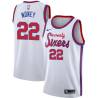 White Classic Eric Money Twill Basketball Jersey -76ers #22 Money Twill Jerseys, FREE SHIPPING