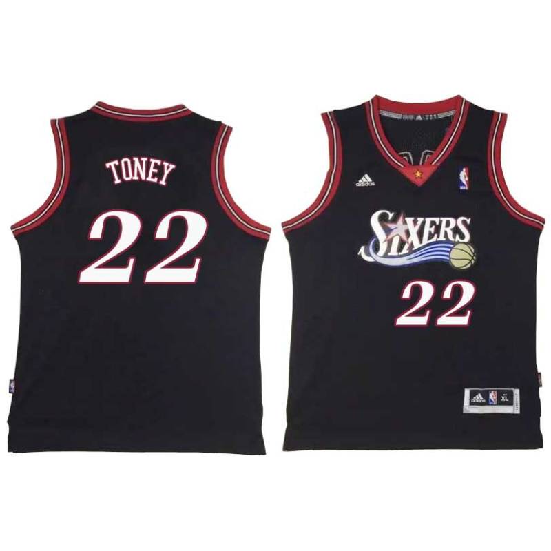 Black Throwback Andrew Toney Twill Basketball Jersey -76ers #22 Toney Twill Jerseys, FREE SHIPPING