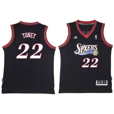 Black Throwback Andrew Toney Twill Basketball Jersey -76ers #22 Toney Twill Jerseys, FREE SHIPPING