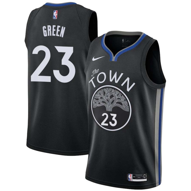 Black Draymond Green Twill Basketball Jersey -Warriors #23 Green Twill Jerseys, FREE SHIPPING