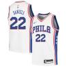 White Antonio Daniels Twill Basketball Jersey -76ers #22 Daniels Twill Jerseys, FREE SHIPPING