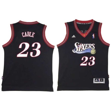 Black Throwback Barney Cable Twill Basketball Jersey -76ers #23 Cable Twill Jerseys, FREE SHIPPING