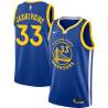 Blue Sarunas Jasikevicius Twill Basketball Jersey -Warriors #33 Jasikevicius Twill Jerseys, FREE SHIPPING