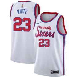 White Classic Hubie White Twill Basketball Jersey -76ers #23 White Twill Jerseys, FREE SHIPPING