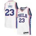 Wali Jones Twill Basketball Jersey -76ers #23 Jones Twill Jerseys, FREE SHIPPING