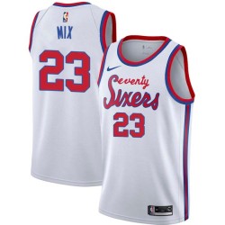 White Classic Steve Mix Twill Basketball Jersey -76ers #23 Mix Twill Jerseys, FREE SHIPPING