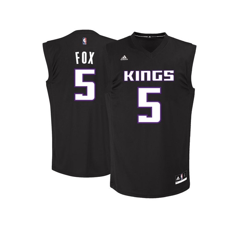 Sacramento #5 De'Aaron Fox 2017 Draft Twill Basketball Jersey, Fox Kings Twill Jersey