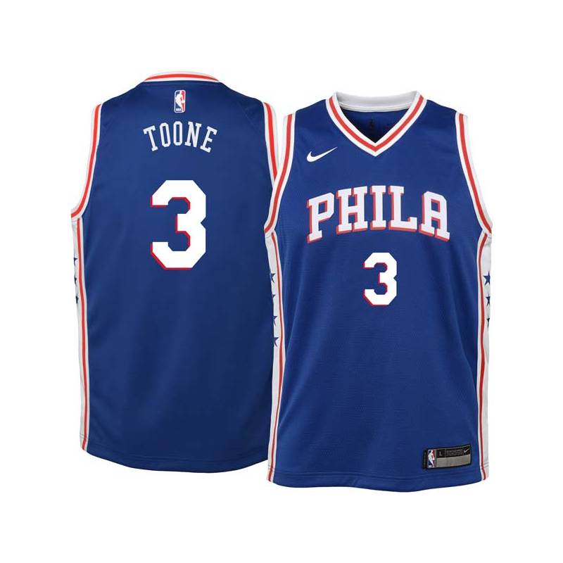Blue Bernard Toone Twill Basketball Jersey -76ers #3 Toone Twill Jerseys, FREE SHIPPING