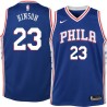 Blue Roy Hinson Twill Basketball Jersey -76ers #23 Hinson Twill Jerseys, FREE SHIPPING