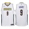 White Greg Grant Nuggets #9 Twill Basketball Jersey