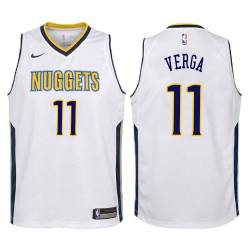 White Bob Verga Nuggets #11 Twill Basketball Jersey