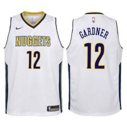 White Chuck Gardner Nuggets #12 Twill Basketball Jersey