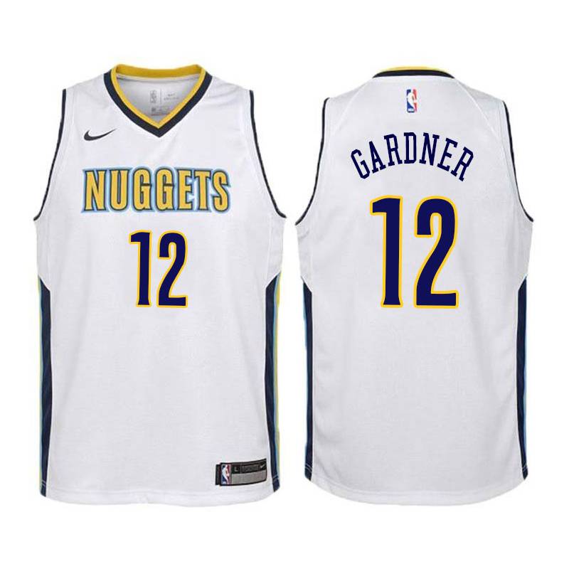 White Chuck Gardner Nuggets #12 Twill Basketball Jersey
