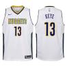 White Julius Keye Nuggets #13 Twill Basketball Jersey