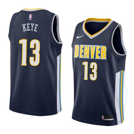 Navy Julius Keye Nuggets #13 Twill Basketball Jersey
