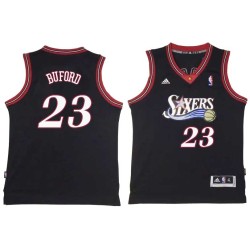 Black Throwback Rodney Buford Twill Basketball Jersey -76ers #23 Buford Twill Jerseys, FREE SHIPPING