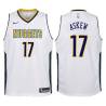 White Vincent Askew Nuggets #17 Twill Basketball Jersey