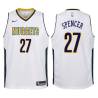 White Elmore Spencer Nuggets #27 Twill Basketball Jersey