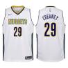 White Calbert Cheaney Nuggets #29 Twill Basketball Jersey
