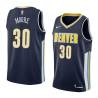Navy Richard Moore Nuggets #30 Twill Basketball Jersey