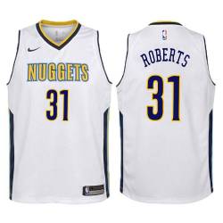 White Marv Roberts Nuggets #31 Twill Basketball Jersey
