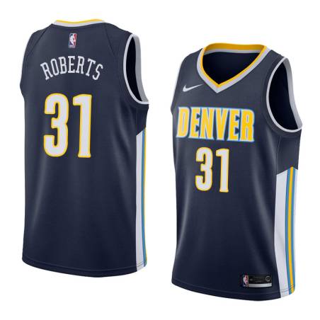 Navy Marv Roberts Nuggets #31 Twill Basketball Jersey