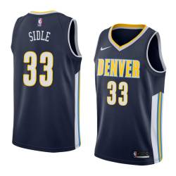 Navy Donald Sidle Nuggets #33 Twill Basketball Jersey