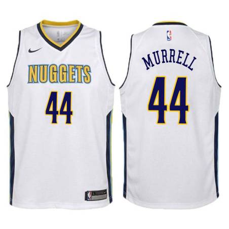 White Willie Murrell Nuggets #44 Twill Basketball Jersey