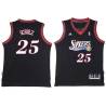 Black Throwback Dave Scholz Twill Basketball Jersey -76ers #25 Scholz Twill Jerseys, FREE SHIPPING