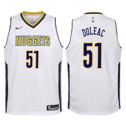 Nuggets #51 Michael Doleac Twill Basketball Jersey