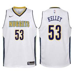 White Rich Kelley Nuggets #53 Twill Basketball Jersey