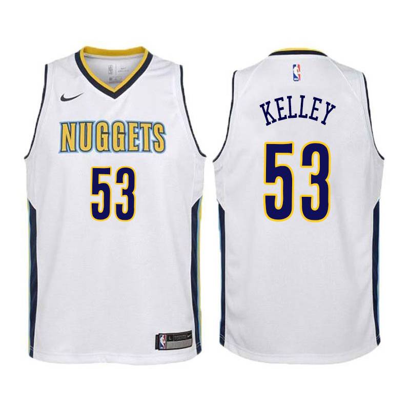 White Rich Kelley Nuggets #53 Twill Basketball Jersey