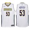 White Rich Kelley Nuggets #53 Twill Basketball Jersey