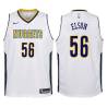 White Francisco Elson Nuggets #56 Twill Basketball Jersey
