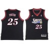 Black Throwback Fred Foster Twill Basketball Jersey -76ers #25 Foster Twill Jerseys, FREE SHIPPING