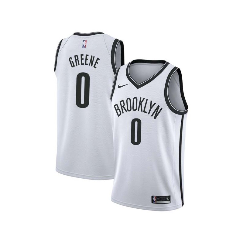 White Orien Greene Nets #0 Twill Basketball Jersey FREE SHIPPING
