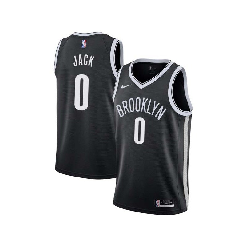 Black Jarrett Jack Nets #0 Twill Basketball Jersey FREE SHIPPING