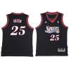 Black Throwback Luther Green Twill Basketball Jersey -76ers #25 Green Twill Jerseys, FREE SHIPPING