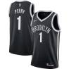 Black Elliot Perry Nets #1 Twill Basketball Jersey FREE SHIPPING