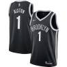 Black Rafer Alston Nets #1 Twill Basketball Jersey FREE SHIPPING