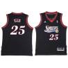 Black Throwback Leroy Ellis Twill Basketball Jersey -76ers #25 Ellis Twill Jerseys, FREE SHIPPING