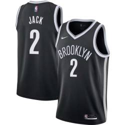 Black Jarrett Jack Nets #2 Twill Basketball Jersey FREE SHIPPING