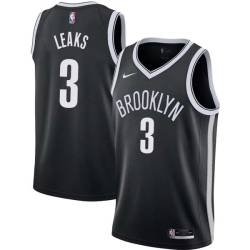 Black Manny Leaks Nets #3 Twill Basketball Jersey FREE SHIPPING